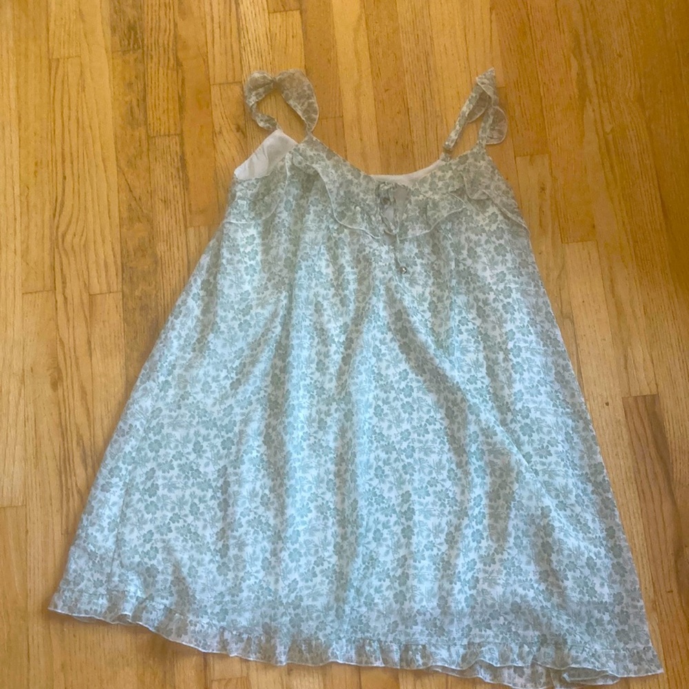 green floral dress